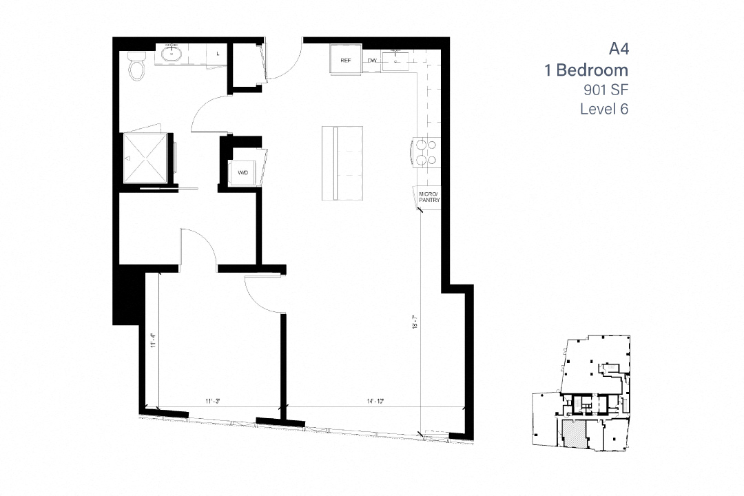 A4 One Bedroom - 1717 Webster